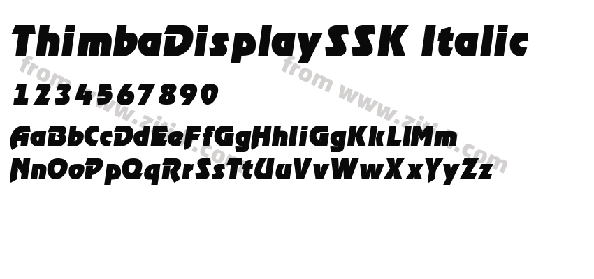 ThimbaDisplaySSK Italic字体预览