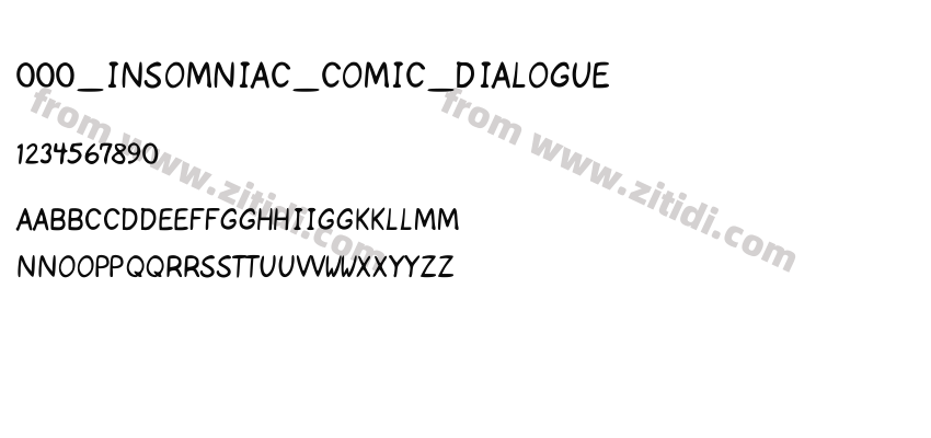 000_INSOMNIAC_COMIC_DIALOGUE字体预览