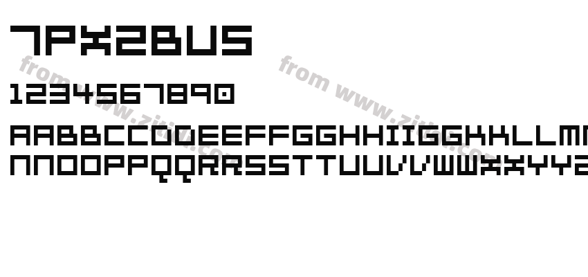 7px2bus字体预览
