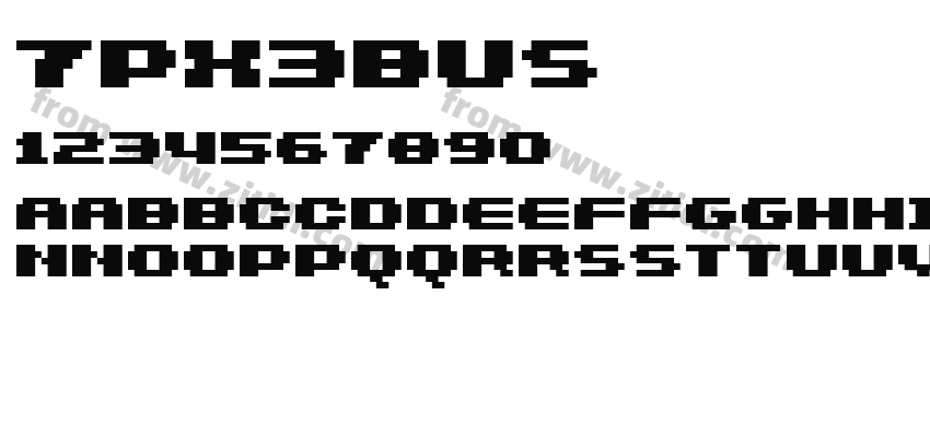 7px3bus字体预览