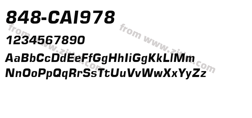 848-CAI978字体预览