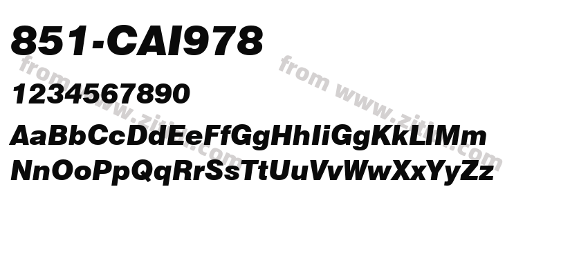 851-CAI978字体预览