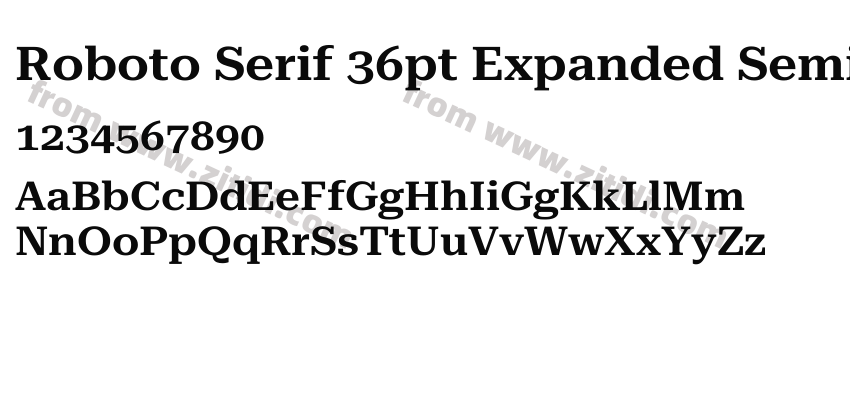 Roboto Serif 36pt Expanded Semi字体预览
