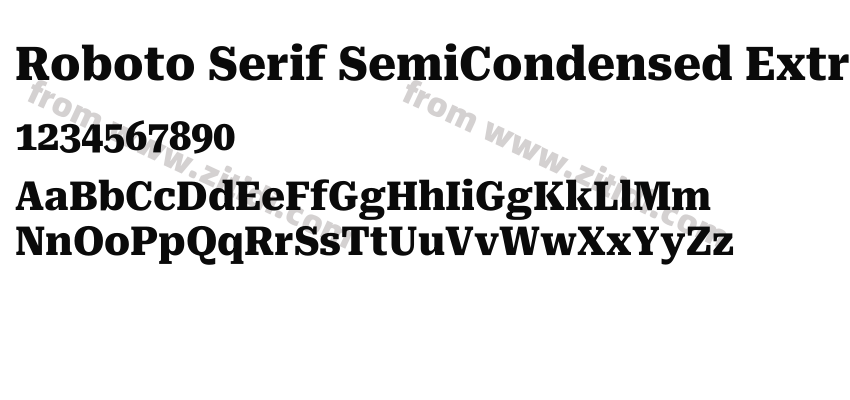 Roboto Serif SemiCondensed Extr字体预览