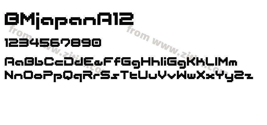BMjapanA12字体预览