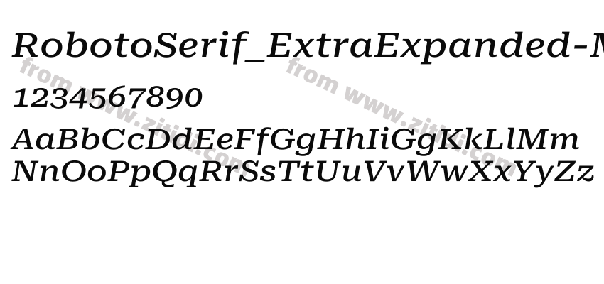 RobotoSerif_ExtraExpanded-MediumItalic字体预览