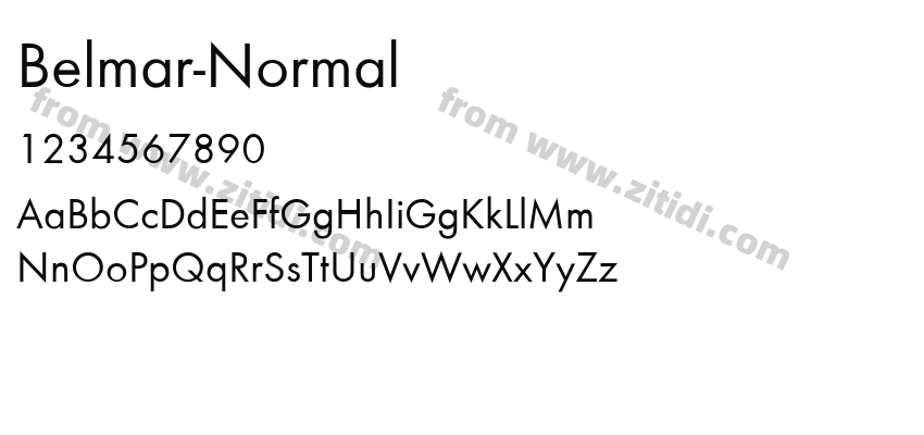 Belmar-Normal字体预览