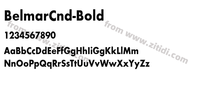 BelmarCnd-Bold字体预览