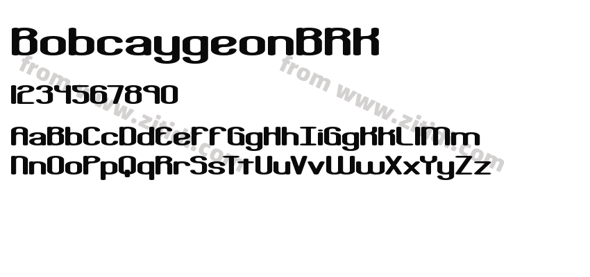 BobcaygeonBRK字体预览