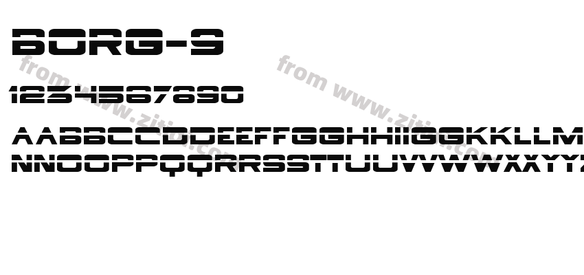 Borg-9字体预览