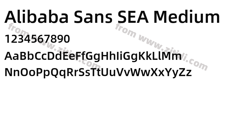 Alibaba Sans SEA Medium字体预览