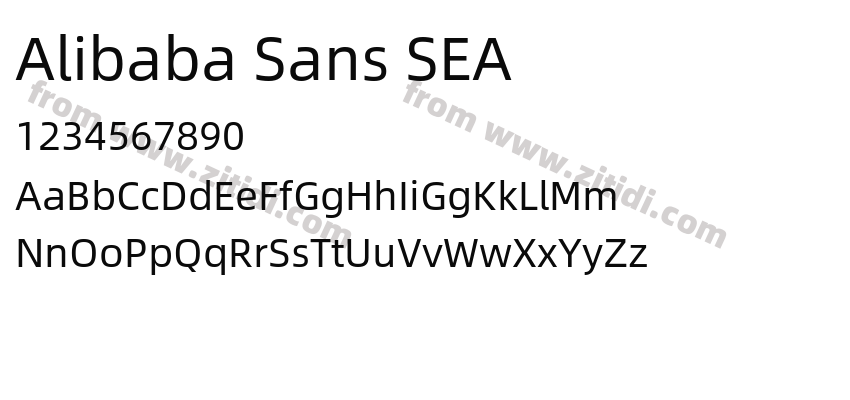 Alibaba Sans SEA字体预览
