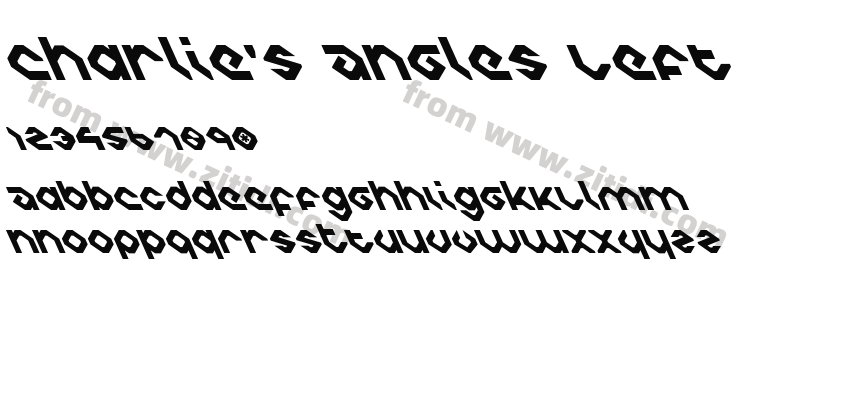 Charlie's Angles Left字体预览