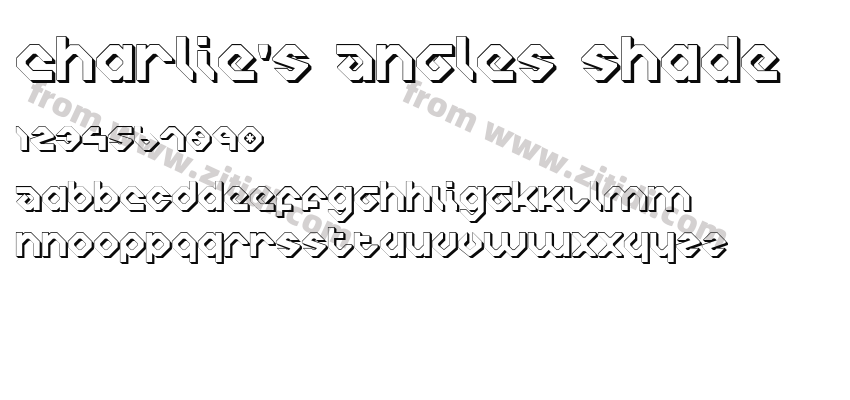 Charlie's Angles Shade字体预览