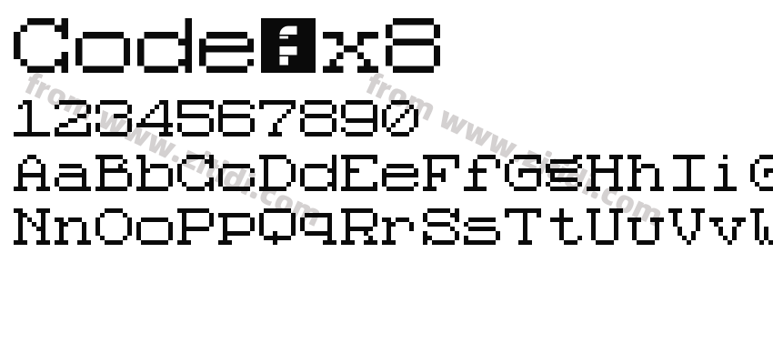 Code-8x8字体预览