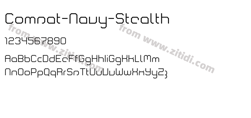 Comsat-Navy-Stealth字体预览