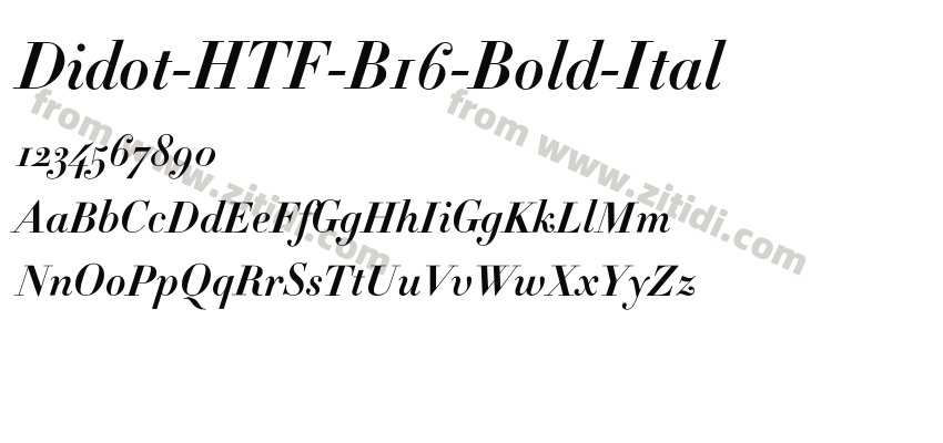 Didot-HTF-B16-Bold-Ital字体预览