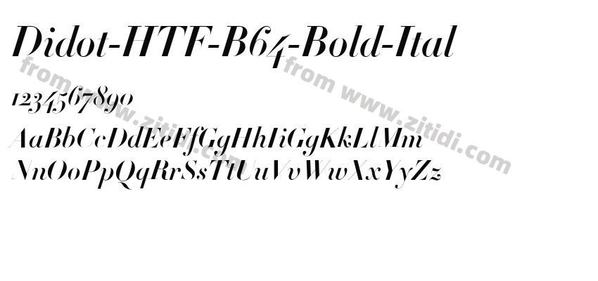 Didot-HTF-B64-Bold-Ital字体预览