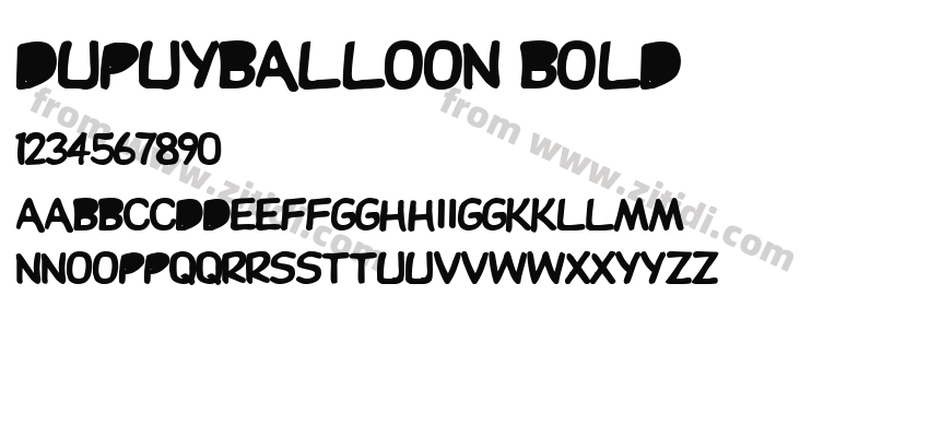 DupuyBALloon Bold字体预览