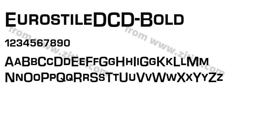 EurostileDCD-Bold字体预览