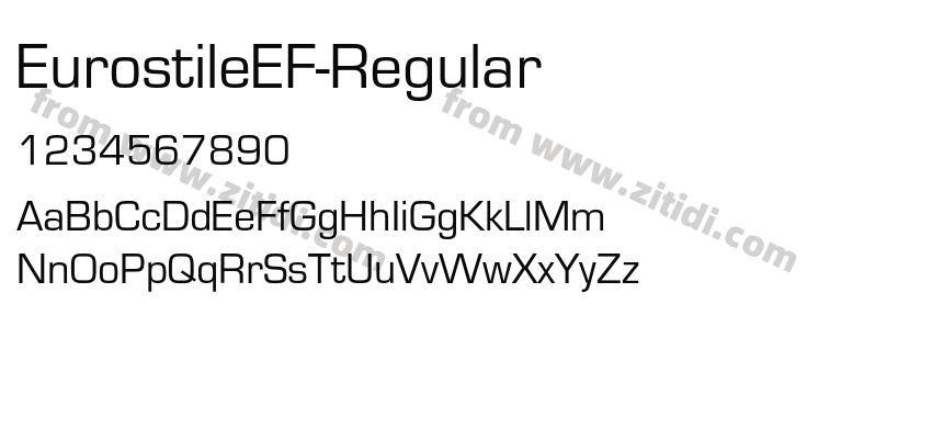EurostileEF-Regular字体预览