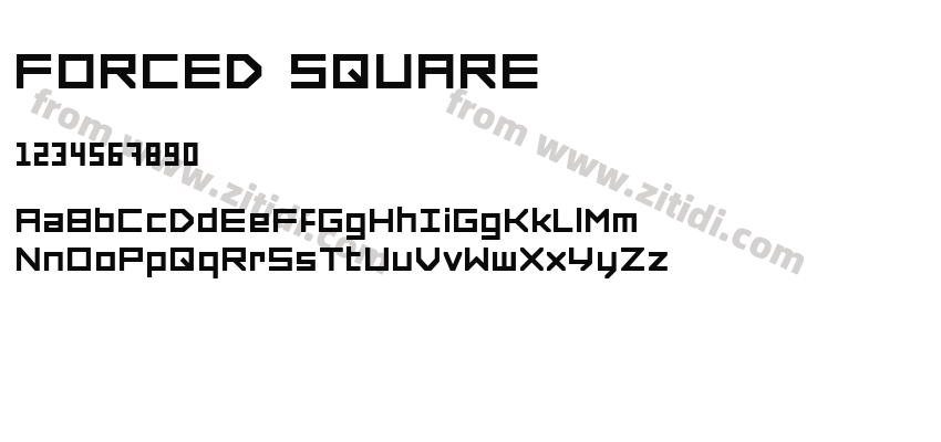 FORCED SQUARE字体预览
