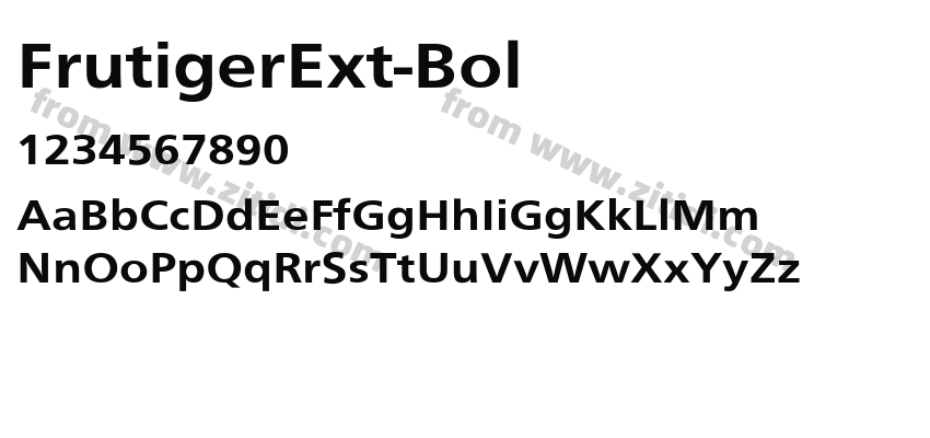 FrutigerExt-Bol字体预览