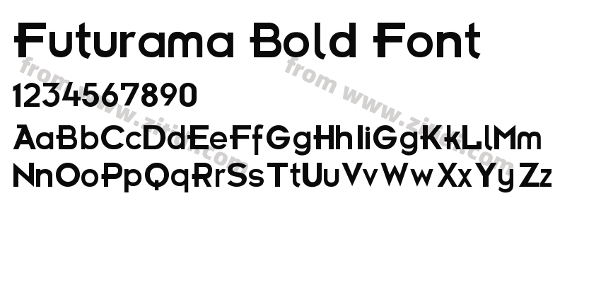 Futurama Bold Font字体预览