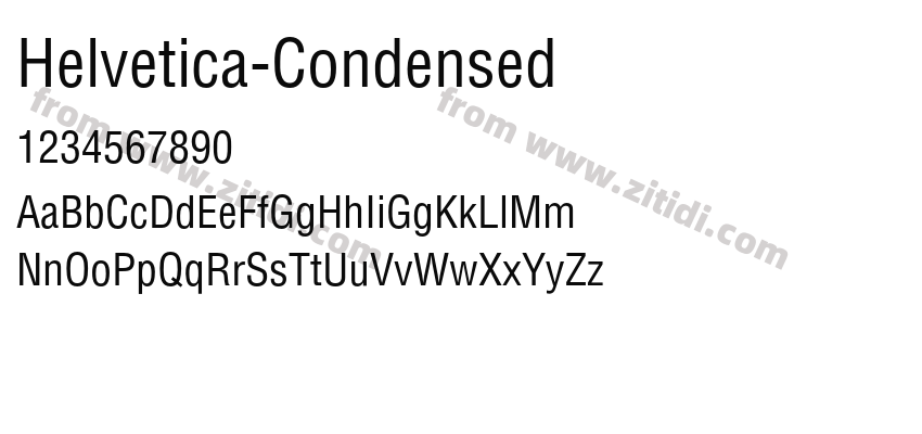 Helvetica-Condensed字体预览