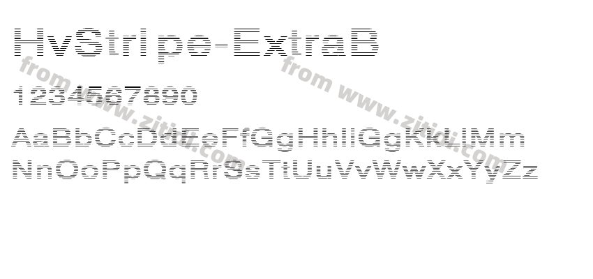 HvStripe-ExtraB字体预览