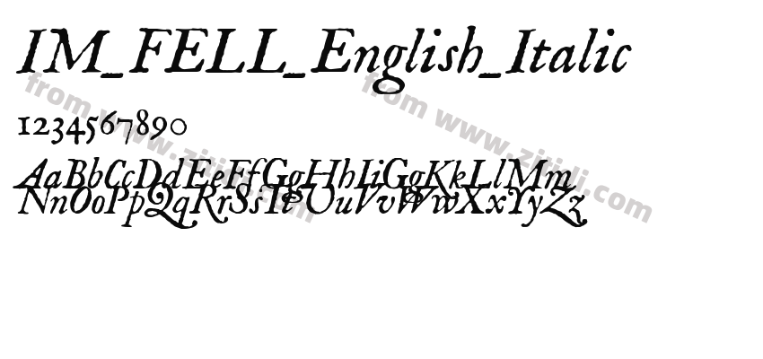 IM_FELL_English_Italic字体预览