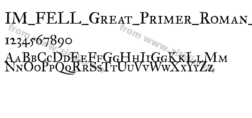 IM_FELL_Great_Primer_Roman_SC字体预览