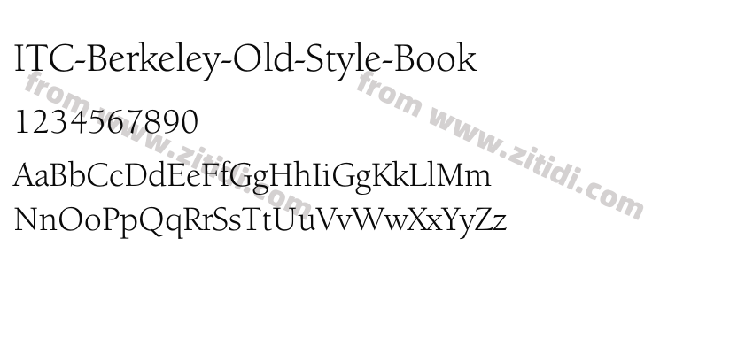 ITC-Berkeley-Old-Style-Book字体预览