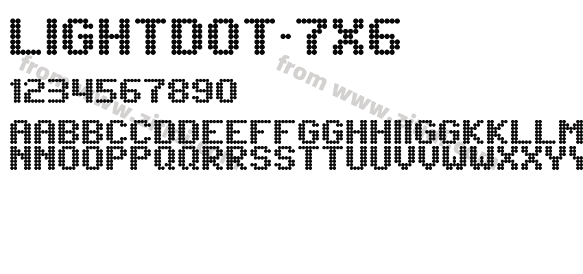Lightdot-7x6字体预览