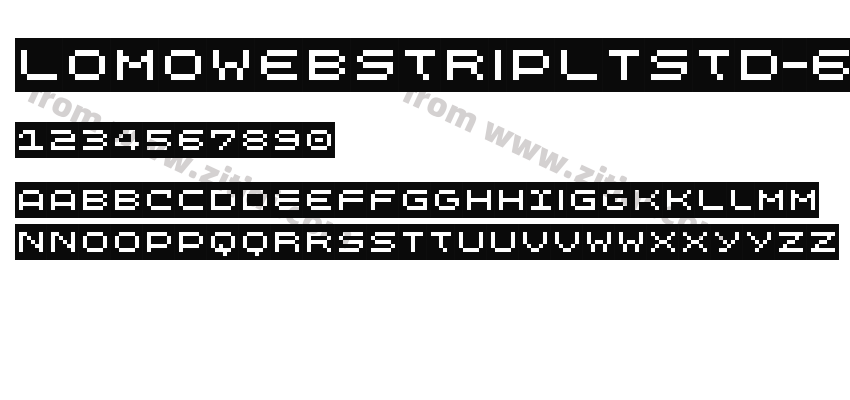 LomoWebStripLTStd-6字体预览