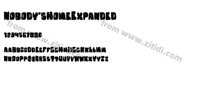 Nobody'sHomeExpanded字体预览