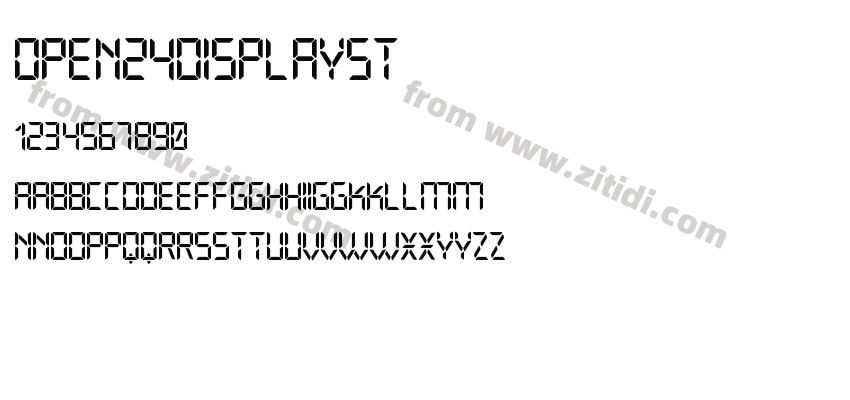 Open24DisplaySt字体预览