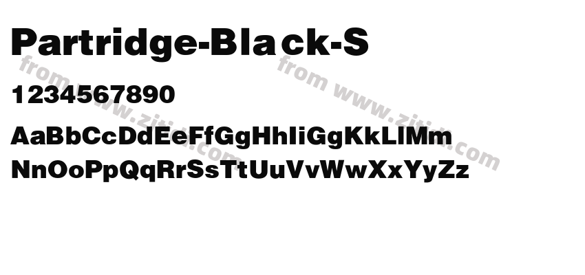 Partridge-Black-SemiBold字体预览