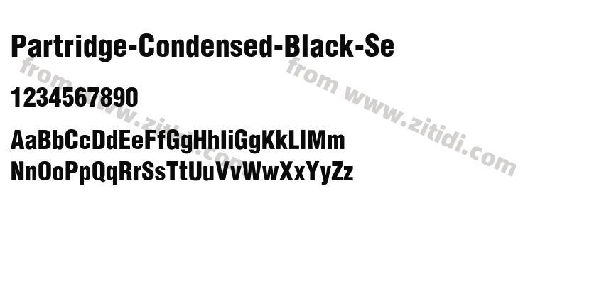 Partridge-Condensed-Black-Se字体预览