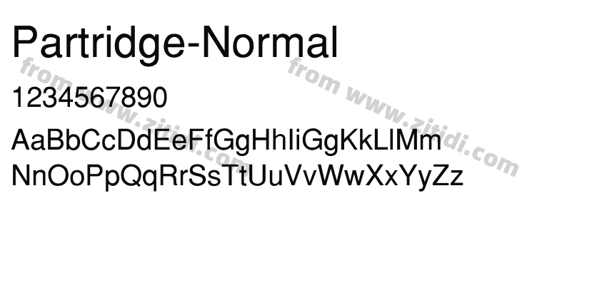 Partridge-Normal字体预览