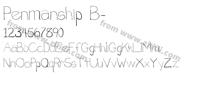 Penmanship B-字体预览
