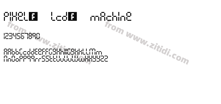 Pixel-lcd-machine字体预览