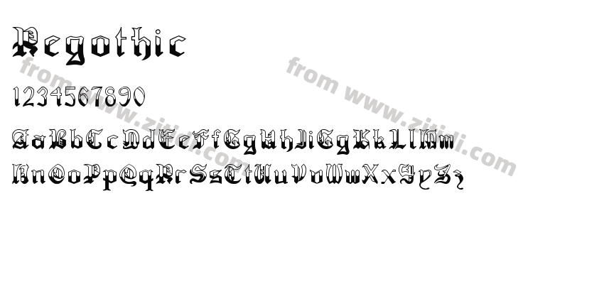 Regothic字体预览