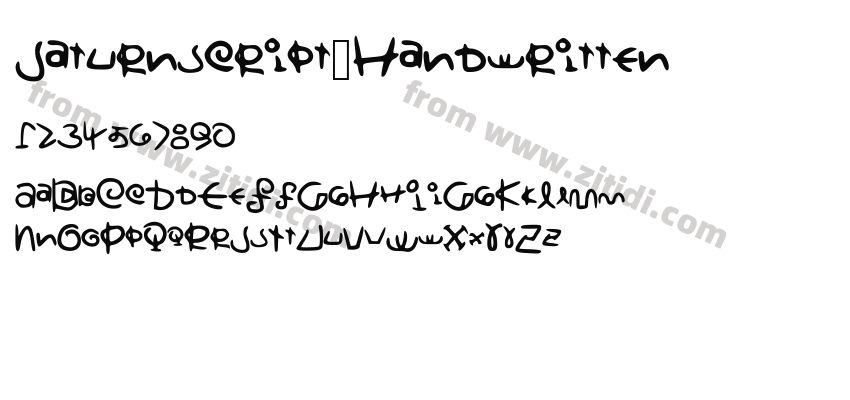 Saturnscript_Handwritten字体预览