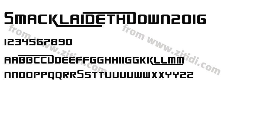 SmackLaidethDown2016字体预览