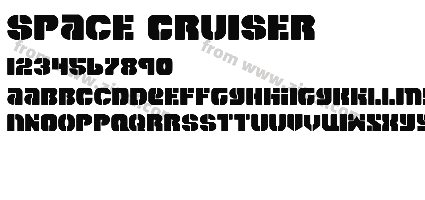 Space Cruiser字体预览