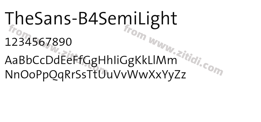 TheSans-B4SemiLight字体预览