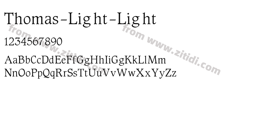 Thomas-Light-Light字体预览
