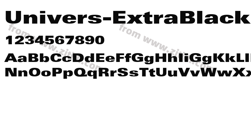Univers-ExtraBlackExt字体预览