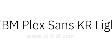IBM Plex Sans KR Light